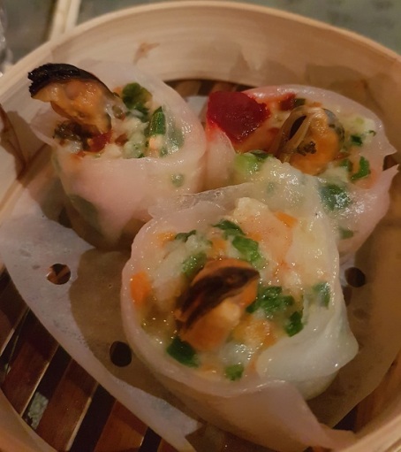 Mr Wong prawn, XO and mussel dumplings